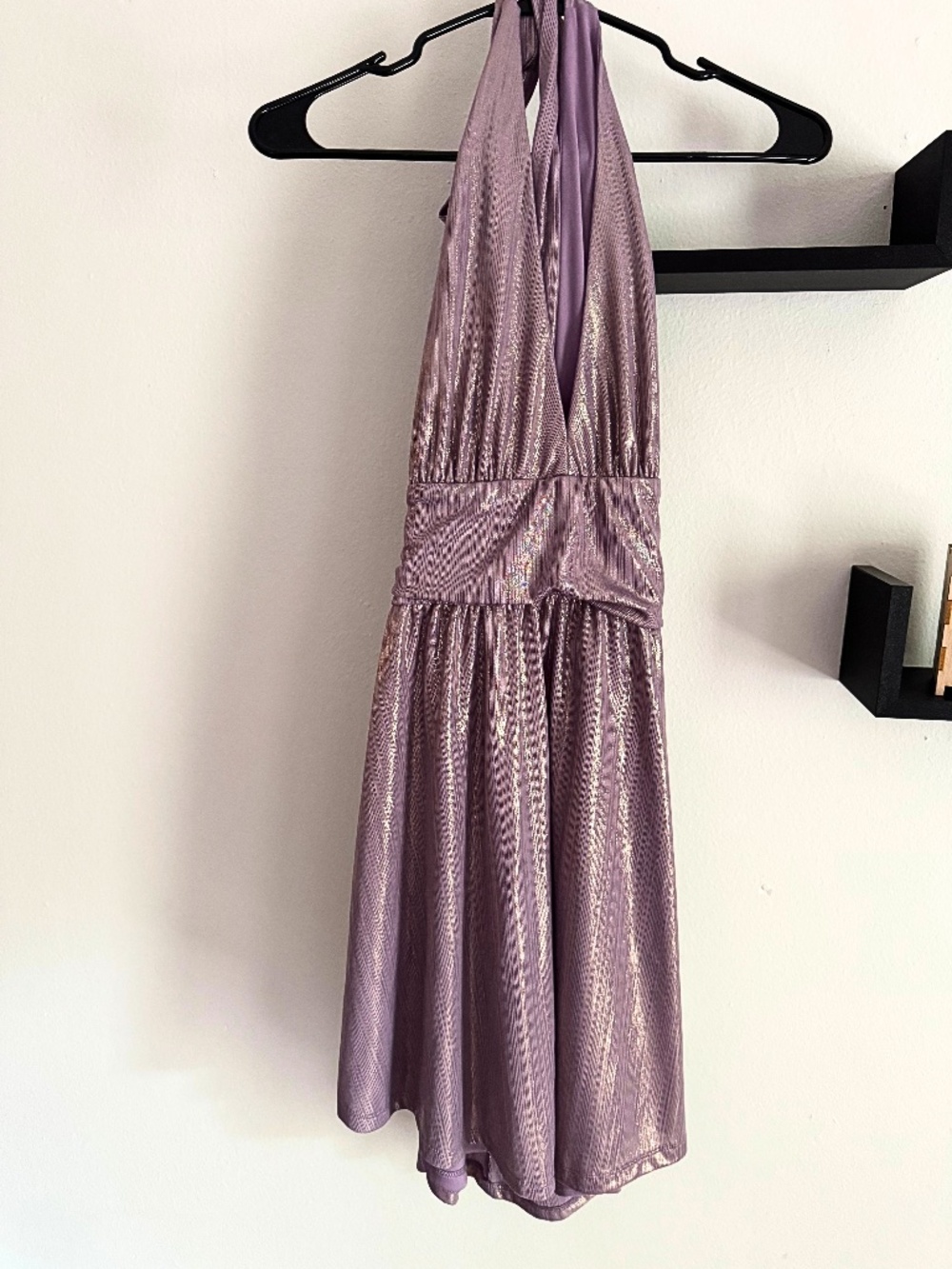 Wild Fable Metallic Lilac Halter Dress